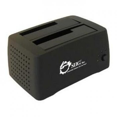 Siig SC-SA0412-S1-A1 | Dual Bay External Docking Station With Internal Cooling Fan For