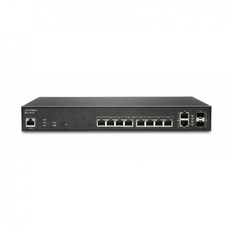 Sonicwall 03-SSC-2101 | SWS12-10FPOE 10 x Gigabit Ethernet PoE+ Ports 2 x Gigabit SFP Ports Layer 2 Managed Network Switch