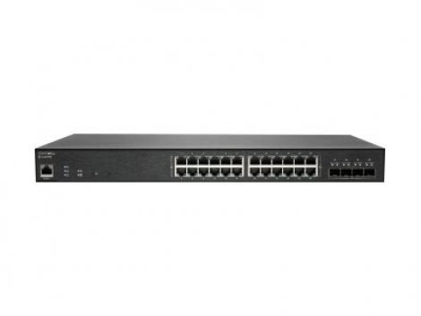 Sonicwall SWS14-24FPOE | SWS14-24 24 x Ports PoE+ 1000Base-T + 4 x Ports 10Gigabit SFP+ 1U Rack-mountable Managed Switch