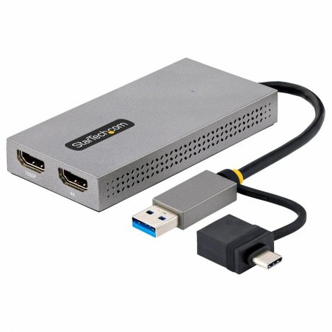 Startech 107B-USB-HDMI | USB to Dual HDMI Adapter USB A/C to 2x HDMI Displays
