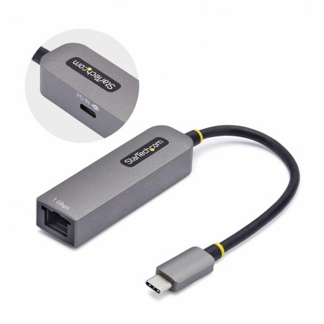 Startech 1GPD3-USB-C-ETHERNET | USB-C to Ethernet Adapter 100W PD Pass-Through USB 3.0 Type-C 1Gbps Multi Speed Network Adapter
