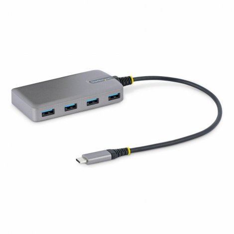 Startech 5G4AB-USB-C-HUB | 4-Port USB-C Hub 5Gbps Bus Powered 4x USB-A Ports Optional Auxiliary Power Portable USB Type-C Hub 1ft/30cm Cable
