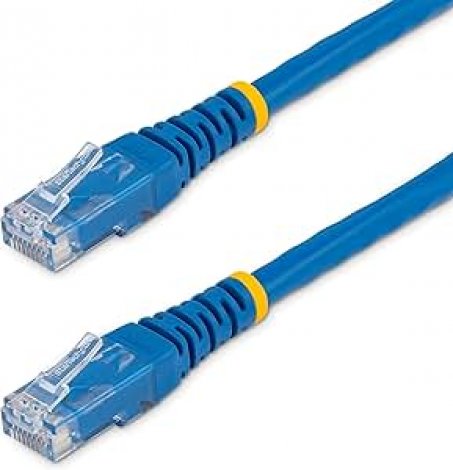 Startech C6PATCH1BL10PK | 1 ft. CAT6 Molded RJ45 Connectors 24 AWG UTP Ethernet Cable 10 Pack Blue