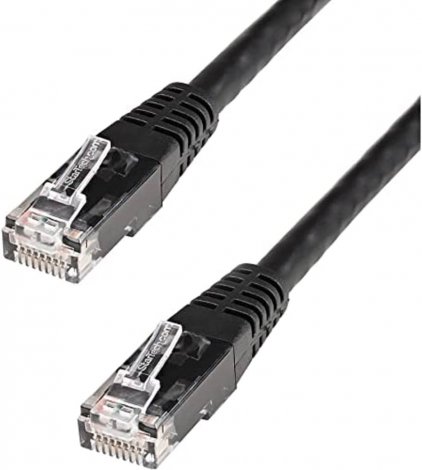 Startech C6PATCH50BK | 50ft CAT6 Molded Gigabit 100W PoE UTP 650MHz Ethernet Cable Black