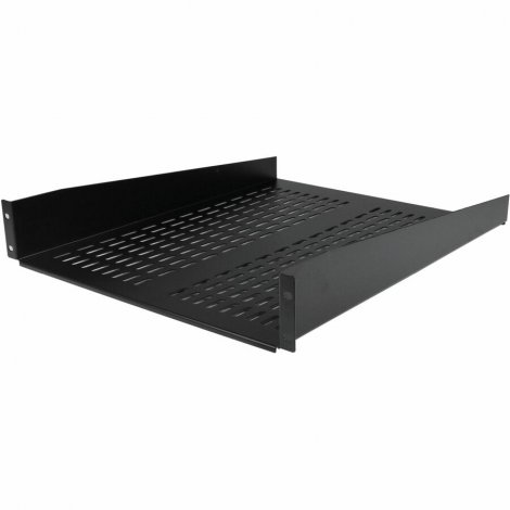 Startech CABSHELF22V | 2U 22-Inch Vented Rack Mount Shelf Fixed Antilever Tray for Server Rack Cabinet Shelf