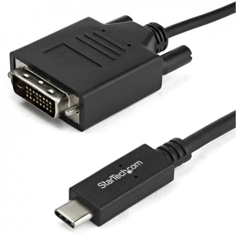 Startech CDP2DVIMM1MB | 3.3ft / 1m USB-C to DVI Video Adapter Cable Black