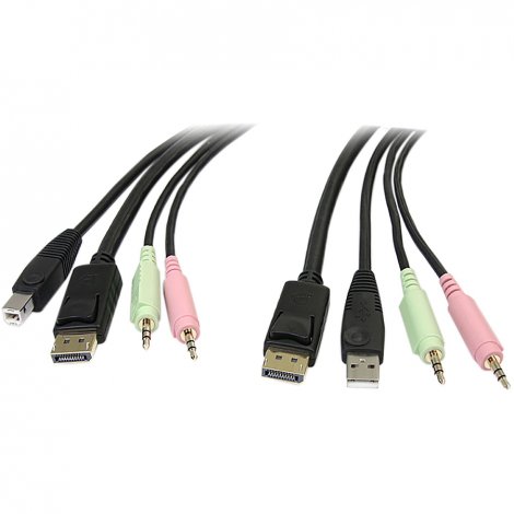 Startech DP4N1USB6 | 6ft 1 USB DisplayPort KVM Switch Cable