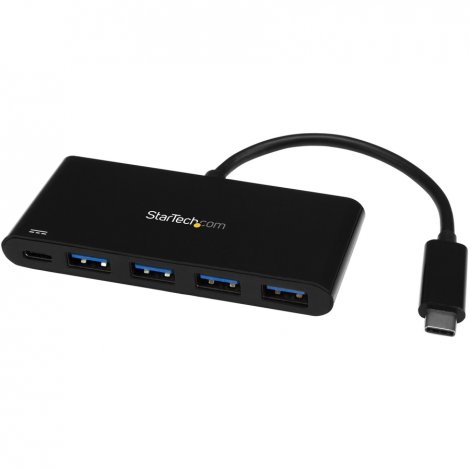 Startech HB30C4AFPD | 4 x Ports USB C Hub with 4x USB Type-A SuperSpeed 5Gbps 60 Power Delivery Passthrough