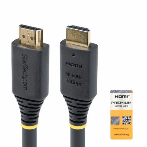Startech HDMI2-CABLE-4K60-20F | 20ft Premium Certified High Speed HDMI Cable