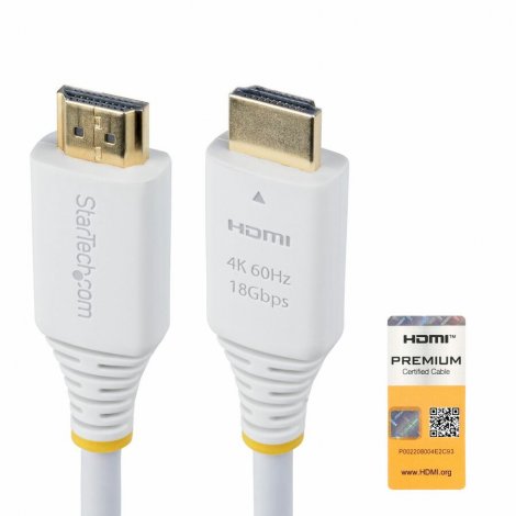 Startech HDMI2-CABLE-4K60-6FW | 6ft Premium Certified High Speed HDMI Cable