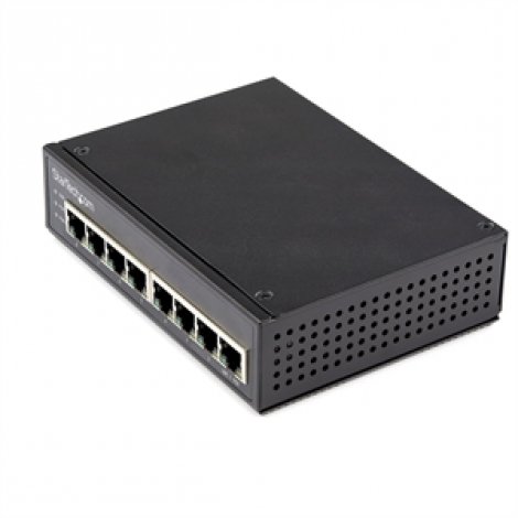 Startech IESC1G80UP | Industrial 8 Port Gigabit PoE Switch 30W Power Over Ethernet Switch GbE POE+ Network Switch Unmanaged IP-30