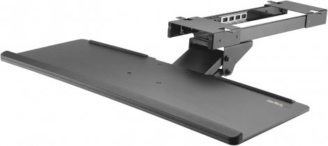 Startech KBTRAYADJ | Adjustable Ergonomic Slide-Out Shelf Under Desk-Mount Keyboard Tray