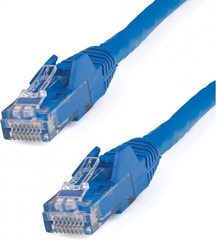 Startech N6PATCH10BL | 10ft CAT6 Snagless Gigabit 100W PoE UTP 650MHz Ethernet Cable Blue