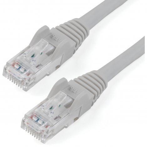 Startech N6PATCH10GR | 10ft CAT6 Snagless Gigabit 100W PoE UTP 650MHz Ethernet Cable Gray