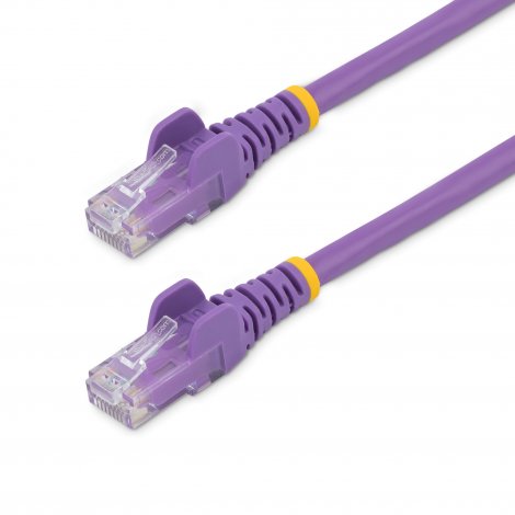 Startech N6PATCH1PL | 1ft CAT6 Snagless Gigabit 100W PoE UTP 650MHz Ethernet Cable Purple