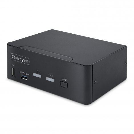Startech P2CDD143-KVM-SWITCH | 2 x Ports Dual Monitor DisplayPort 8K 60Hz 6x USB KVM Switch
