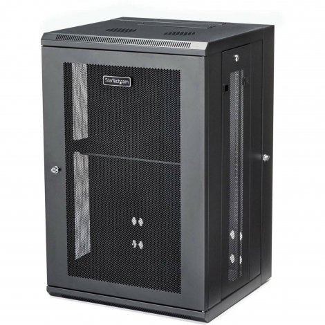Startech RK1820WALHM | 4-Post 18U Wall Mount Network Cabinet 19-Inch Hinged Wall-Mounted Server Rack