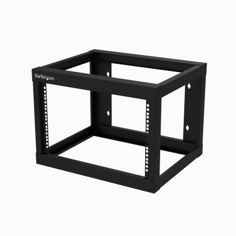 Startech RK619WALLO | 2-Post 6U Heavy-Duty Wall-Mount Network Rack 19-Inch Open Frame Server Rack for Computer Equipment Wall Mount Data Rack