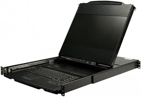 Startech RKCOND17HD | 7-Inch HD Rackmount KVM Console Dual Rail DVI & VGA Support Rackmount LCD Monitor Cables and Mounting Brackets Included 1 Front USB Port