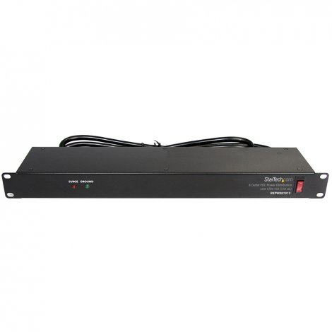 Startech RKPW081915 | Horizontal 1U Rack Mount PDU with 8 Outlet and Surge Protection