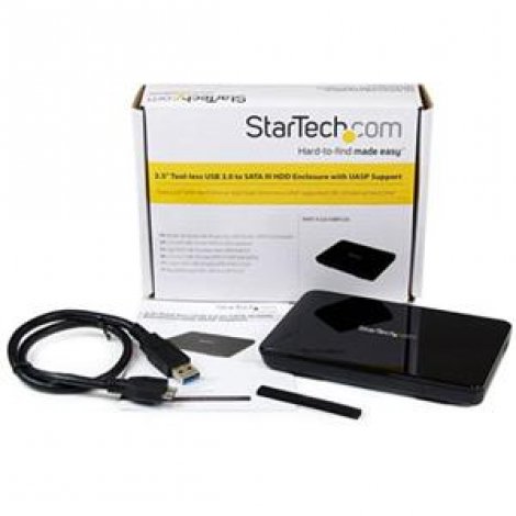 Startech S2510BPU33 | 2.5in USB 3.0 External SATA III SSD Hard Drive Enclosure with UASP Portable External HDD