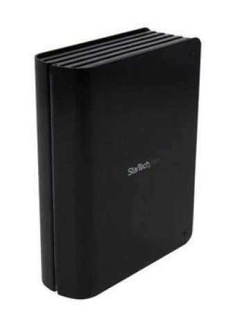 Startech S3510BMU33B | USB 3.0 to 3.5-inch SATA 6Gbps Hard Drive Enclosure (Black) with Fan and Upright Design and UASP Support