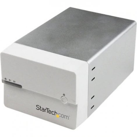 Startech S3520WU33ER | USB 3.0/eSATA Dual 3.5-inch SATA III Hard Drive External RAID Enclosure w/ UASP and Fan White