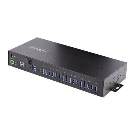 Startech S5G16AINDS-USB-A-HUB | 16 x Ports Industrial USB 5Gb/s Hub with Power Adapter