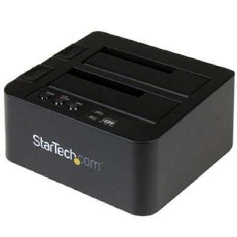 Startech SDOCK2U313R | Standalone Hard Drive Duplicator External Dual Bay Hard Drive/SSD Cloner/Copier USB 3.1 to SATA Drive Docking Station Disk Cloner