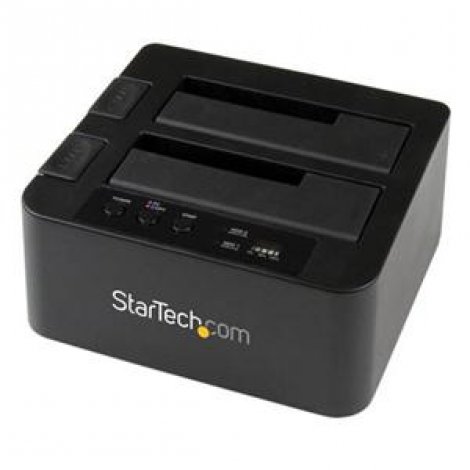 Startech SDOCK2U33RE | Dual Bay Hard Drive Duplicator Dock Standalone Hard Drive/SSD Cloner/Copier USB 3.0 / eSATA to SATA III Hard Drive Cloner