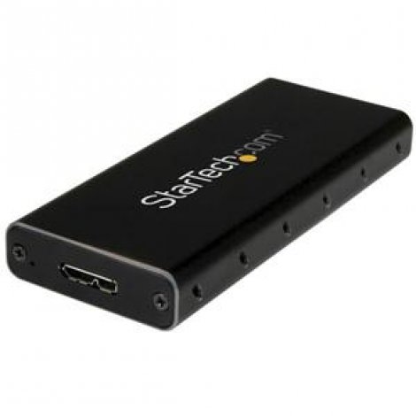 Startech SM21BMU31C3 | M.2 SSD Enclosure for M.2 SATA SSDs USB 3.1 (10Gbps) with USB-C Cable External Enclosure for USB-C Host Aluminum