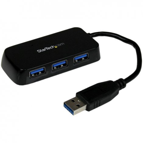 Startech ST4300MINU3B | 5Gbps Portable 4 Port SuperSpeed Mini USB 3.0 Hub Black