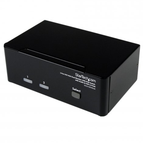 Startech SV231DVIDGB | 2-Port Dual DVI USB KVM Switch with Audio