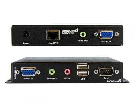 Startech SV565USAGB | USB VGA KVM Console Extender with Serial & Audio Over CAT5 UTP
