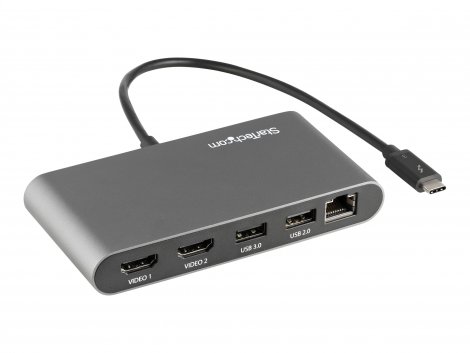 Startech TB3DKM2HDL | 2x HDMI 4K 60Hz 2x USB-A Thunderbolt 3 Docking Station