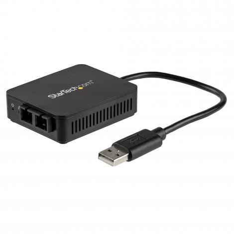 Startech US100A20FXSC | 100Mb/s 100BaseFX SC Female Duplex USB to Fiber Optic Converter MMF USB 2.0 to Ethernet Network Adapter
