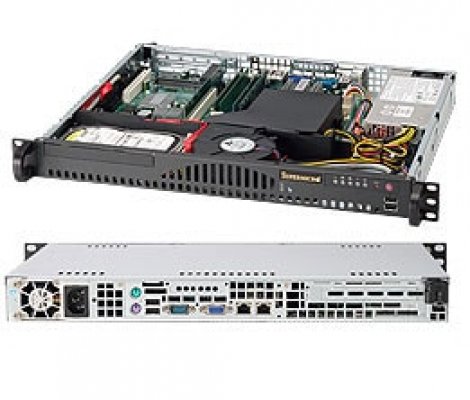 Supermicro CSE-512-203B | 1U Rackmount 2 x Front USB Ports Intel and AMD Server Chassis