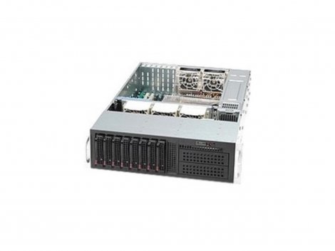 Supermicro CSE-835TQC-R802B | Single and Dual Intel/AMD 8 x 3.5-inch Hot-Swap SAS/SATA 3 x 80mm Hot-Swap PWM Fans 2 x 800-Watts PSU 3U Rackmount Server Chassis