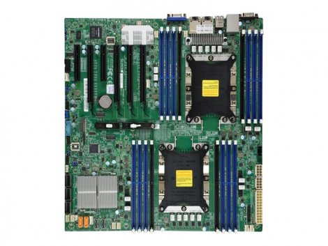 Supermicro MBD-X11DPI-N-B | X11DPI-N extended ATX Socket P 2 CPUs supported C621 Chipset USB 3.0 2 x Gigabit LAN onboard graphics System Board (Motherboard)