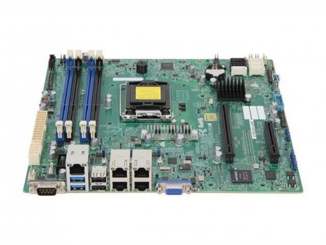 Supermicro MBDX10SLMLN4FO | Socket LGA1150 Intel C224 Chipset Xeon E3-1200 DDR3 1600 SATA PCi Express Micro-ATX Server System Board (Motherboard)