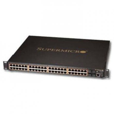Supermicro SSE-G2252P | 48 RJ45 10/100/1000 Ports and 4 SFP 1G Ports w/ Power-over-Ethernet Layer 2 Switch