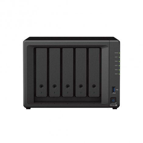Synology DS1522+/90TB-HAT53 | DiskStation DS1522+ Ryzen Embedded R1600 8 GB DDR4 RAM 90 TB HDD Tower NAS Black
