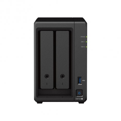 Synology DS723+/8TB-REDPLUS | DiskStation DS723+ AMD Ryzen R1600 2 GB DDR4 RAM 8 TB HDD Desktop NAS Black