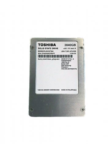 Toshiba KHK6URSE3T84 | 3.84TB TLC SATA 6Gbps BICS Flash Read Intensive 2.5-inch Solid State Drive (SSD)