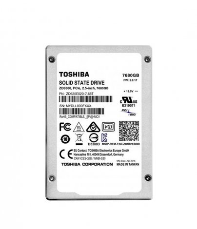 Toshiba ZD635E020-7.68T | Enterprise ZD6300 7.68TB MLC PCI Express 3.0 x4 NVMe Read Intensive U.2 2.5-Inch Solid State Drive (SSD)