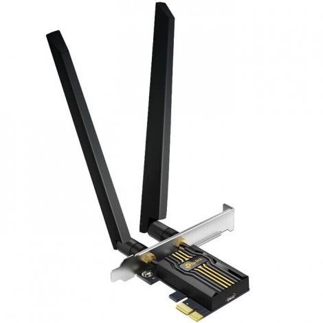 TP-Link Archer TBE400E | BE6500 Wi-Fi 7 Bluetooth PCI Express 2× High-Performance Tri-Band Antennas Adapter