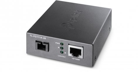 TP-Link TL-FC111A-20 | 10/100 Mbps RJ45 to 100 Mbps Single-mode SC WDM Bi-Directional Fiber Converter