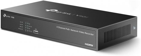 TP-Link VIGI NVR1004H-4P-2TB | 4 Channel PoE Network Video Recorder Built in 2TB HDD