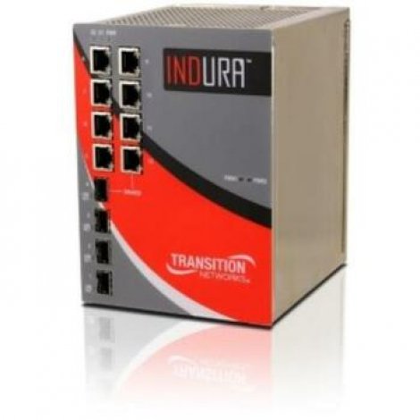 Transition Networks IND-3284-L | Transition Industrial Switch managed 8 x 10/100/1000 + 3 x Gigabit SFP + 1 x shared Gigabit SFP desktop DC power