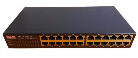Transition Networks MIL-S2400SUS | Milan MIL-S2400S 24-Ports 10/100Mbps 24 x 10/100Base-TX LAN Ethernet Switch